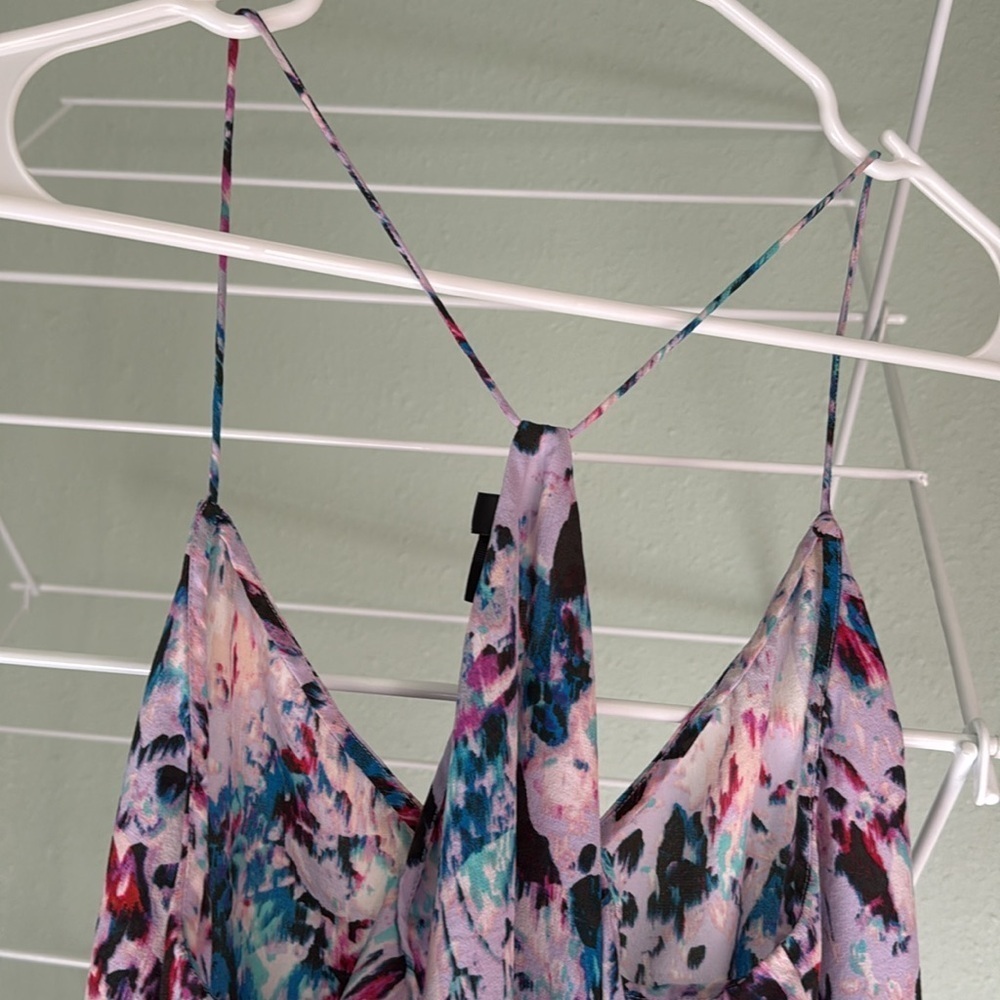 J. Crew Watercolor Abstract Floral Camisole Tank Top size 10 (RP7) - Picture 4 of 5